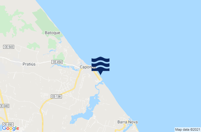 Mapa de mareas Praia Barra do Caponga, Brazil