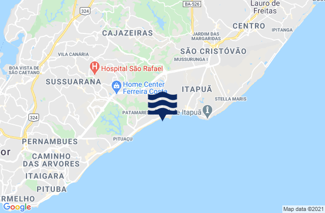 Mapa de mareas Praia De Piata, Brazil