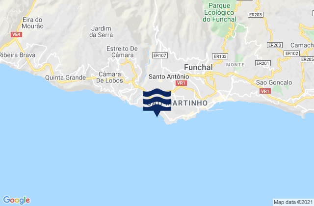 Mapa de mareas Praia Formosa, Portugal