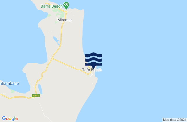 Mapa de mareas Praia Tofo, Mozambique
