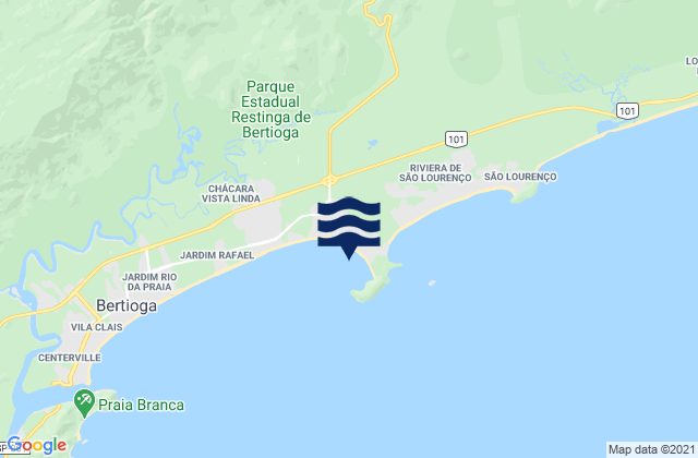 Mapa de mareas Praia da Bertioga, Brazil