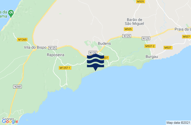 Mapa de mareas Praia da Figueira, Portugal