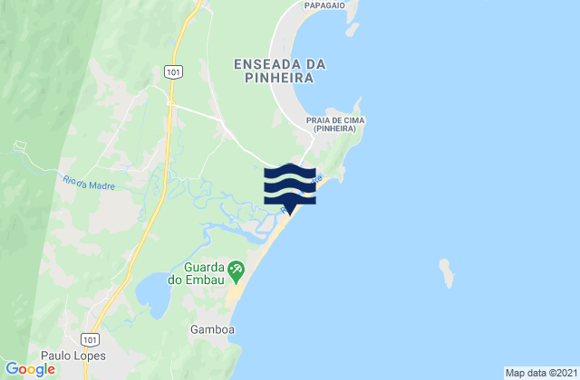 Mapa de mareas Praia da Guarda, Brazil
