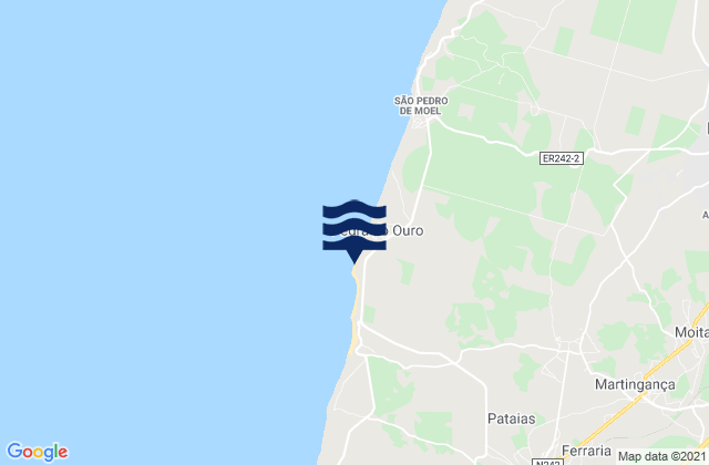 Mapa de mareas Praia da Polvoeira, Portugal