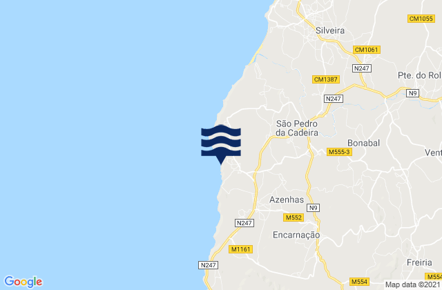 Mapa de mareas Praia das Furnas, Portugal