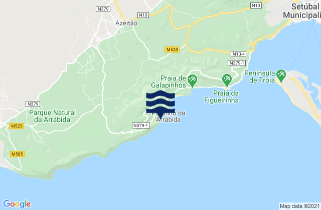 Mapa de mareas Praia de Alpertuche, Portugal