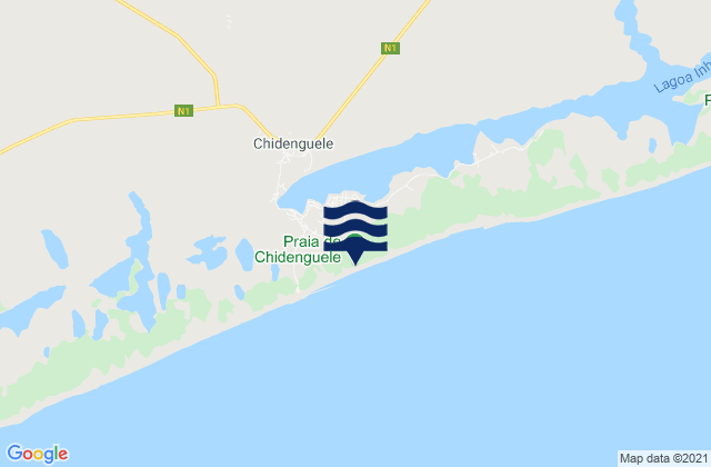 Mapa de mareas Praia de Chidenguele, Mozambique
