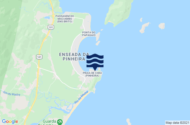 Mapa de mareas Praia de Cima, Brazil
