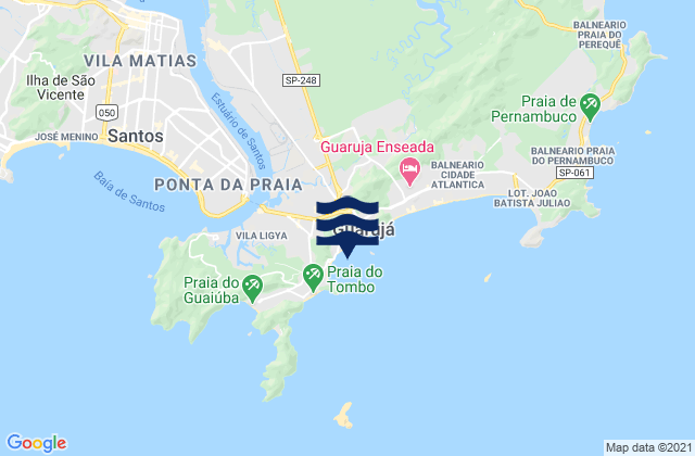 Mapa de mareas Praia de Guarujá, Brazil