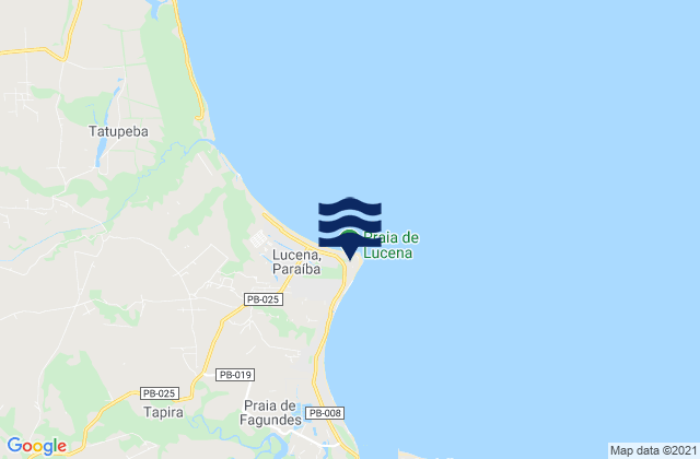 Mapa de mareas Praia de Lucena, Brazil