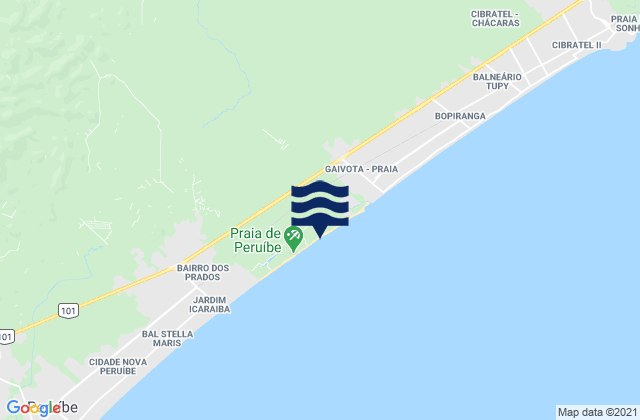 Mapa de mareas Praia de Peruíbe, Brazil