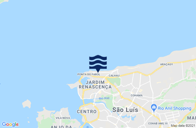 Mapa de mareas Praia de Sao Marcos, Brazil