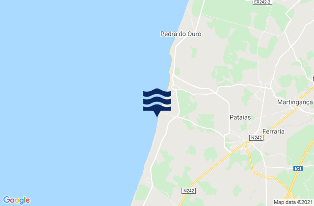 Mapa de mareas Praia de Vale Furado, Portugal