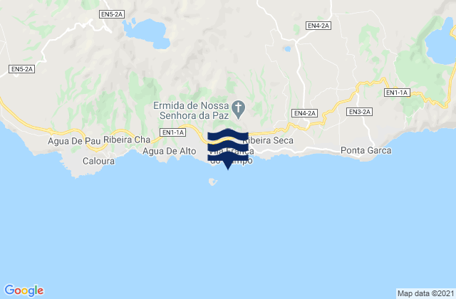 Mapa de mareas Praia do Corpo Santo, Portugal