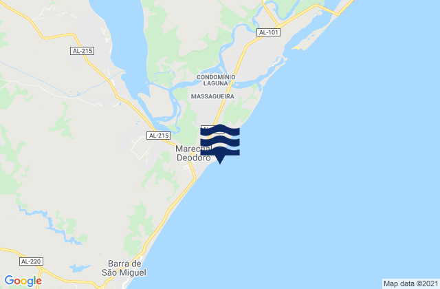 Mapa de mareas Praia do Frances, Brazil