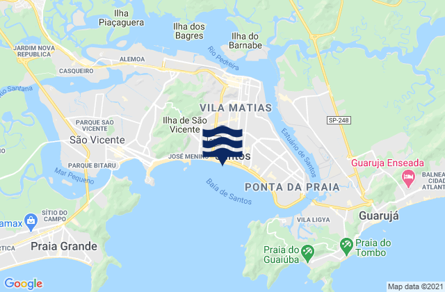 Mapa de mareas Praia do Gonzaga, Brazil