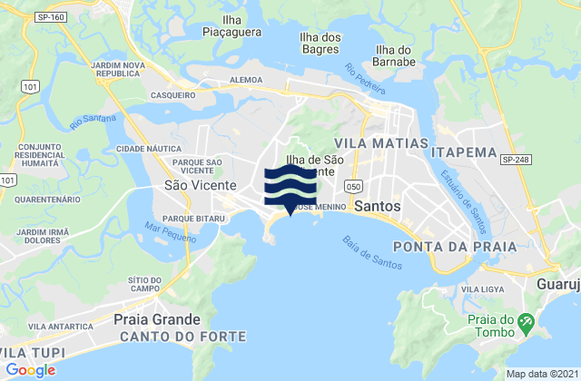 Mapa de mareas Praia do Itararé, Brazil