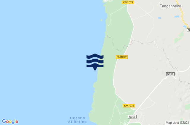 Mapa de mareas Praia do Malhão, Portugal