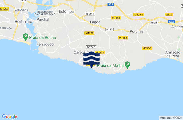 Mapa de mareas Praia do Vale de Centianes, Portugal