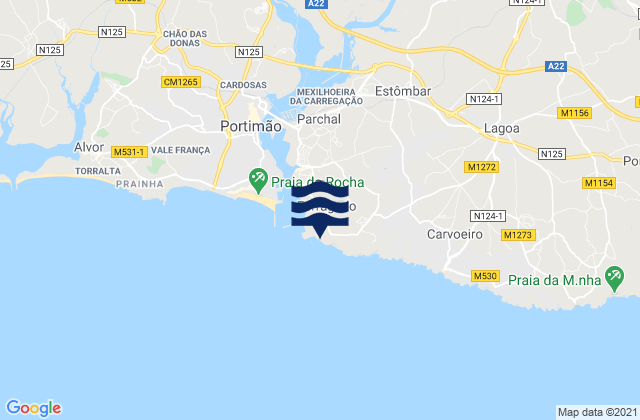 Mapa de mareas Praia dos Caneiros, Portugal