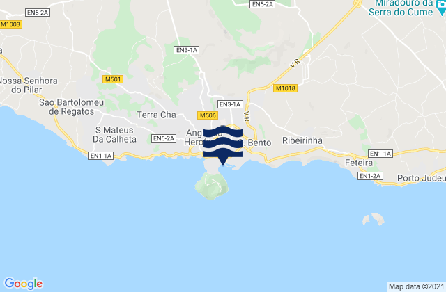 Mapa de mareas Prainha de Angra, Portugal