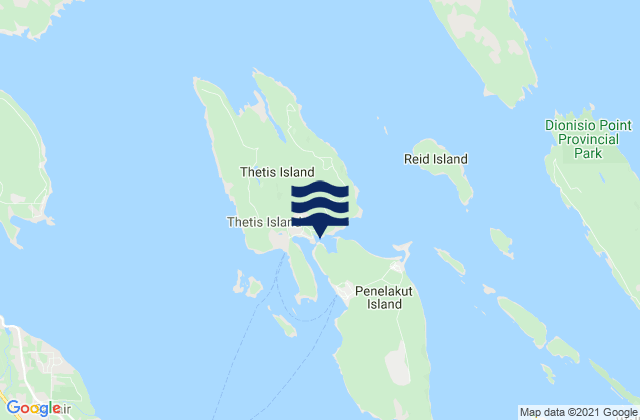 Mapa de mareas Preedy Harbour, Canada