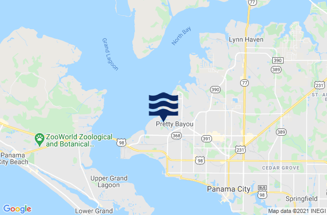 Mapa de mareas Pretty Bayou, United States