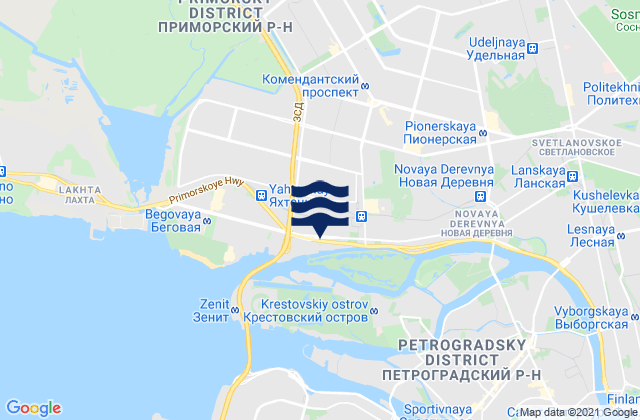 Mapa de mareas Primorskiy Rayon, Russia