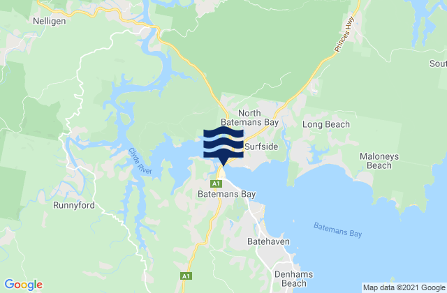Mapa de mareas Princess Jetty (Batemans Bay), Australia