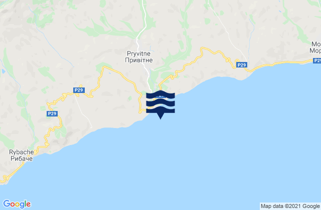 Mapa de mareas Privetnoye, Ukraine