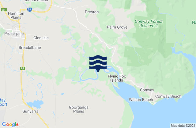 Mapa de mareas Proserpine, Australia