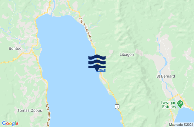 Mapa de mareas Province of Southern Leyte, Philippines