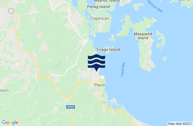 Mapa de mareas Province of Surigao del Norte, Philippines