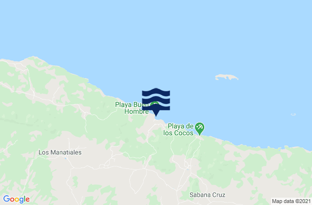 Mapa de mareas Provincia de Monte Cristi, Dominican Republic