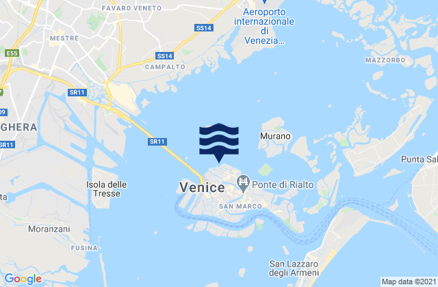Mapa de mareas Provincia di Venezia, Italy