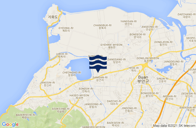 Mapa de mareas Puan, South Korea