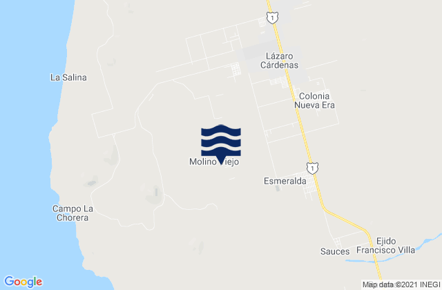 Mapa de mareas Pueblo Benito García, Mexico