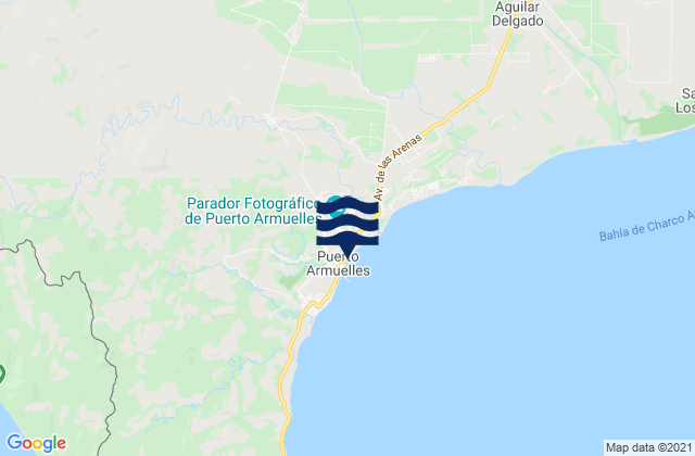Mapa de mareas Puerto Armuelles, Panama