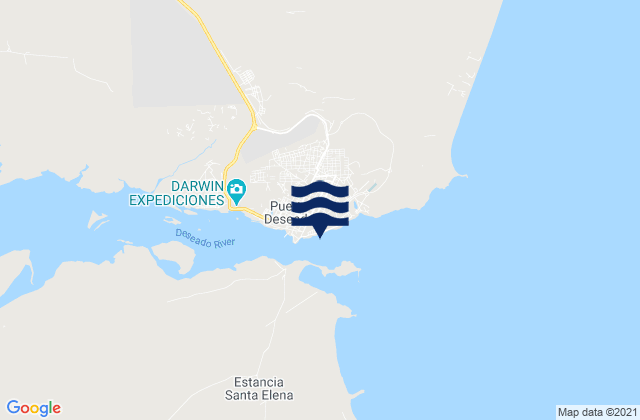 Mapa de mareas Puerto Deseado, Argentina