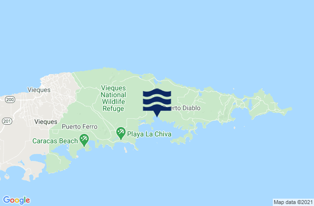 Mapa de mareas Puerto Diablo Barrio, Puerto Rico