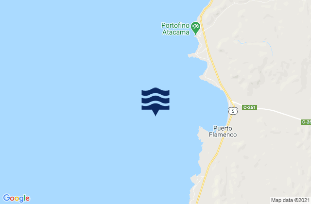 Mapa de mareas Puerto Flamenco, Chile