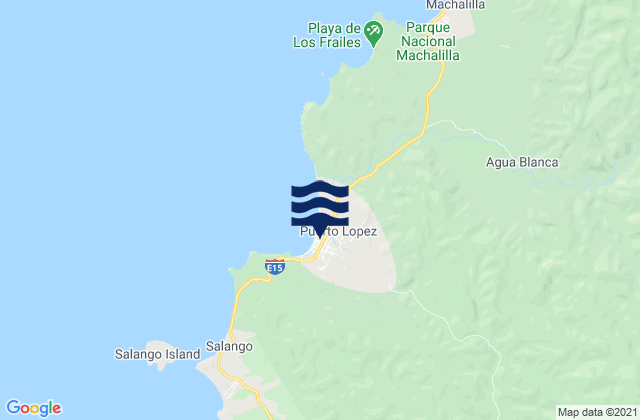 Mapa de mareas Puerto Lopez, Ecuador