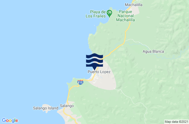 Mapa de mareas Puerto López, Ecuador