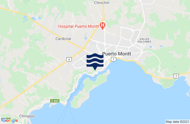 Mapa de mareas Puerto Montt, Chile