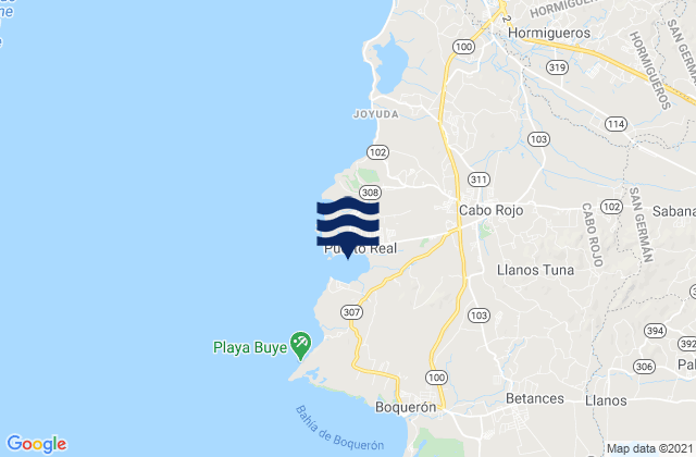Mapa de mareas Puerto Real, Puerto Rico