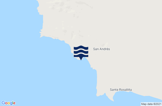 Mapa de mareas Puerto San Andres, Mexico