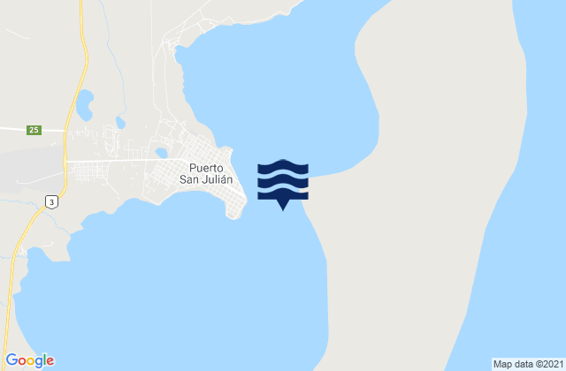 Mapa de mareas Puerto San Julian, Argentina