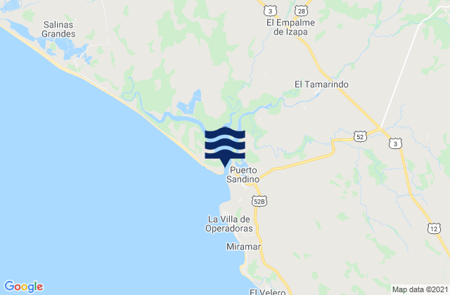 Mapa de mareas Puerto Somoza, Nicaragua