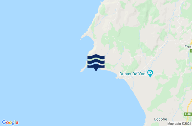 Mapa de mareas Puerto Yana, Chile