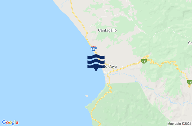 Mapa de mareas Puerto de Cayo, Ecuador